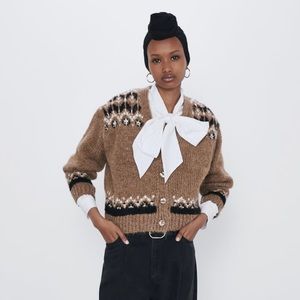Zara Alpaca Blend Knit Cardigan